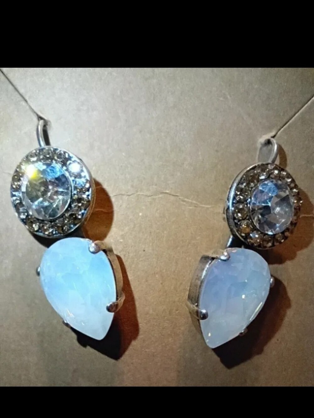 Mariana opal & Austrian crystal Earrings